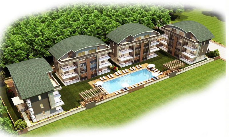 Новый проект в центре Белека рядом с песчаными пляжами