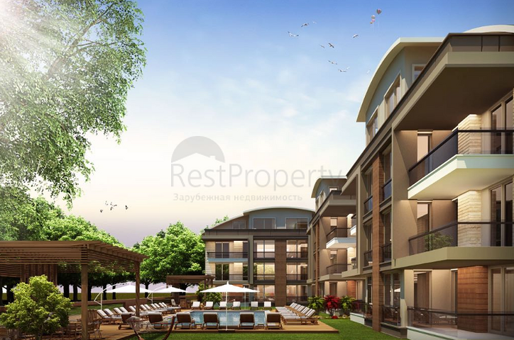 Новый проект в центре Белека рядом с песчаными пляжами