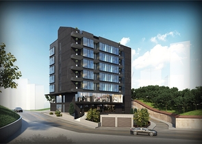 Строющийся моноблочный комплекс в районе Шишли