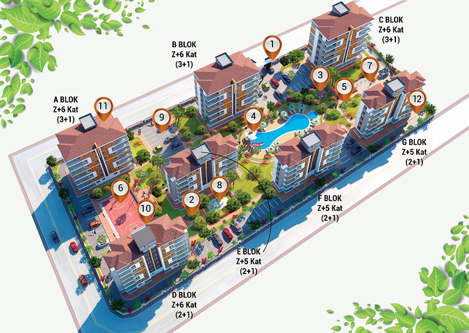 Готовый проект в Анталии в районе Кепез