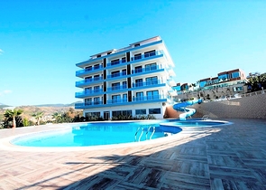 Квартира с видом на море в новом комплексе Каргыджака