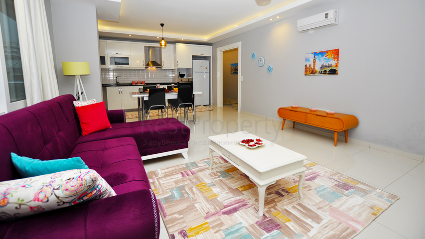 Меблированная квартира 1+1 в районе Махмутлар