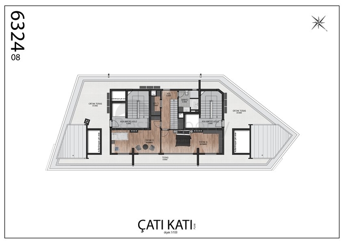 Квартиры 2+1 в комплексе Гюзельоба Лара Анталья
