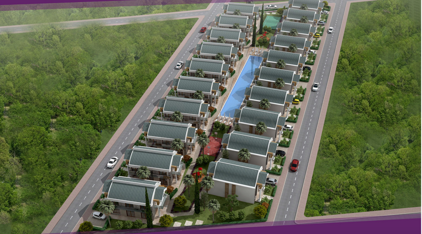 Виллы 4+1 в комплексе в Дошемеальты Анталья