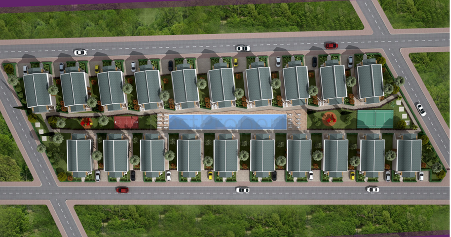 Виллы 4+1 в комплексе в Дошемеальты Анталья