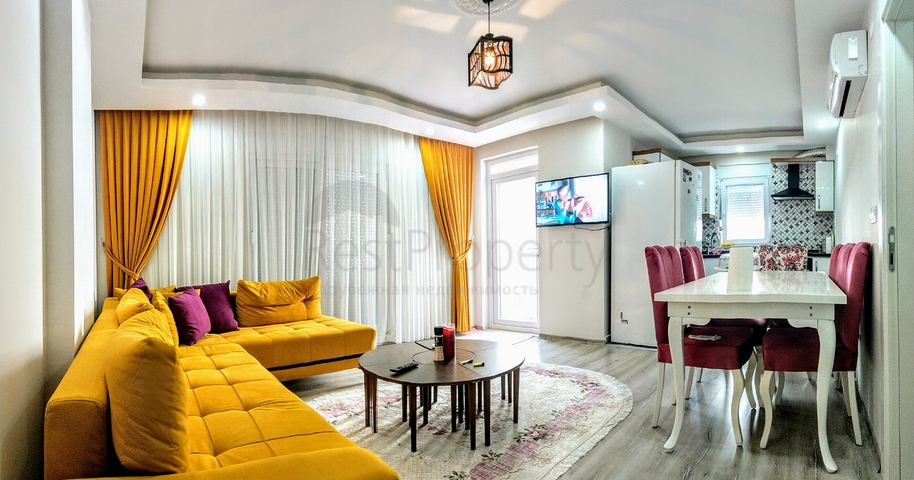 Квартира 2+1 с мебелью в микрорайоне Хурма Коньяалты 
