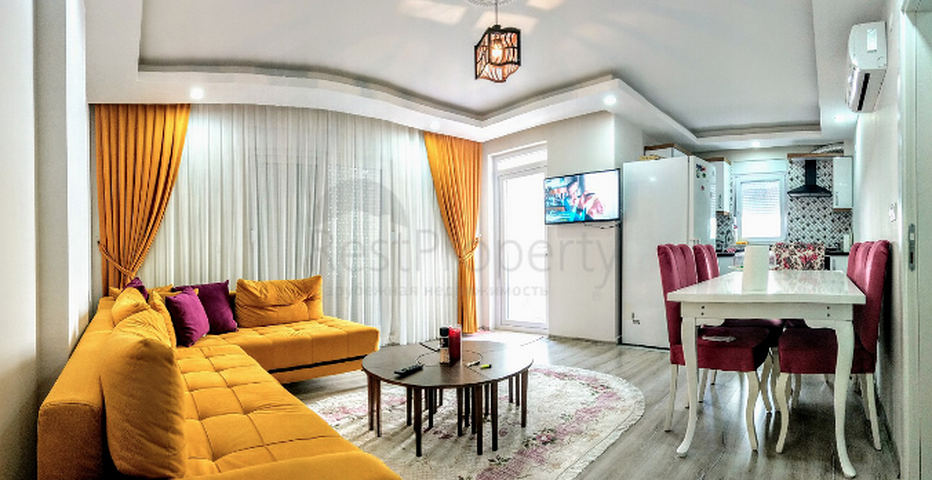 Квартира 2+1 с мебелью в микрорайоне Хурма Коньяалты 