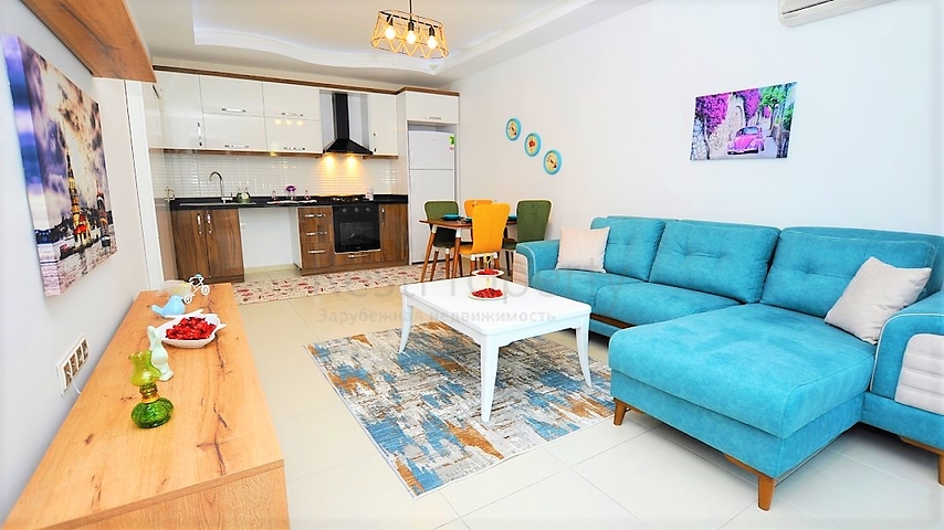 Меблированная квартира планировкой 1+1 в Махмутларе