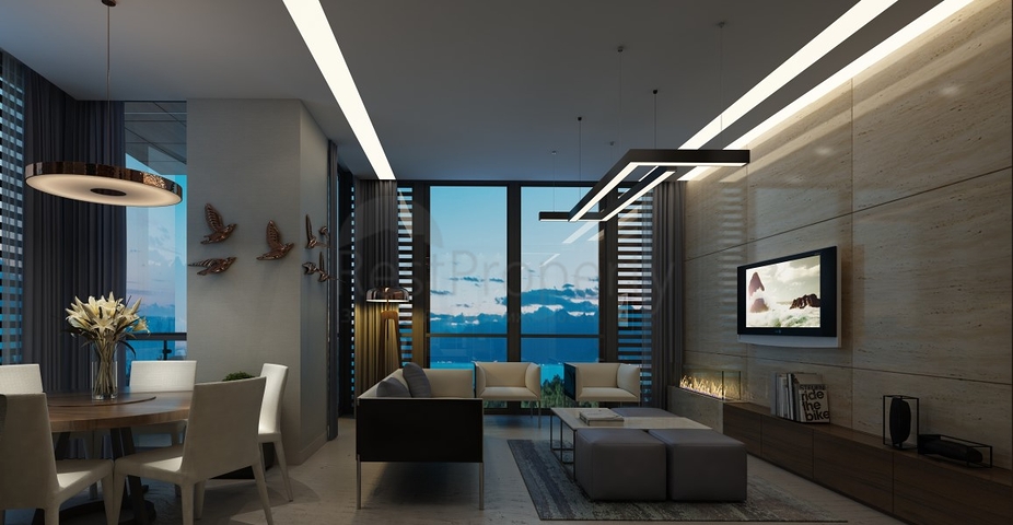 Квартиры 2+1 и 3+1 вс видом на море в центре Анталии