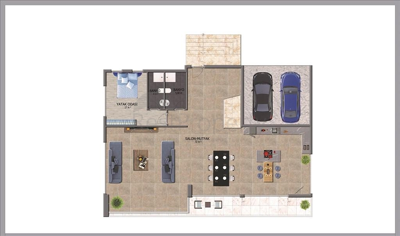 Роскошные отдельно стоящие виллы в районе Каргыджак