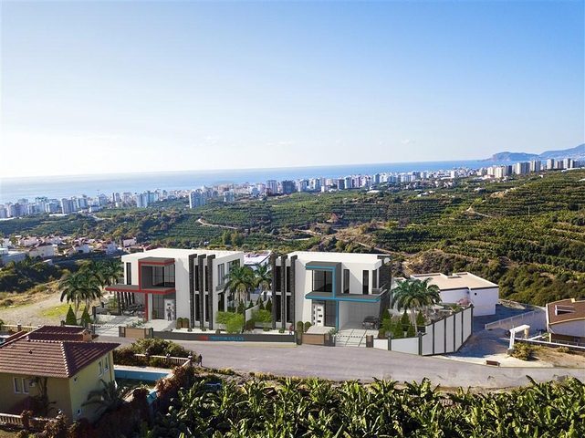 Роскошные отдельно стоящие виллы в районе Каргыджак