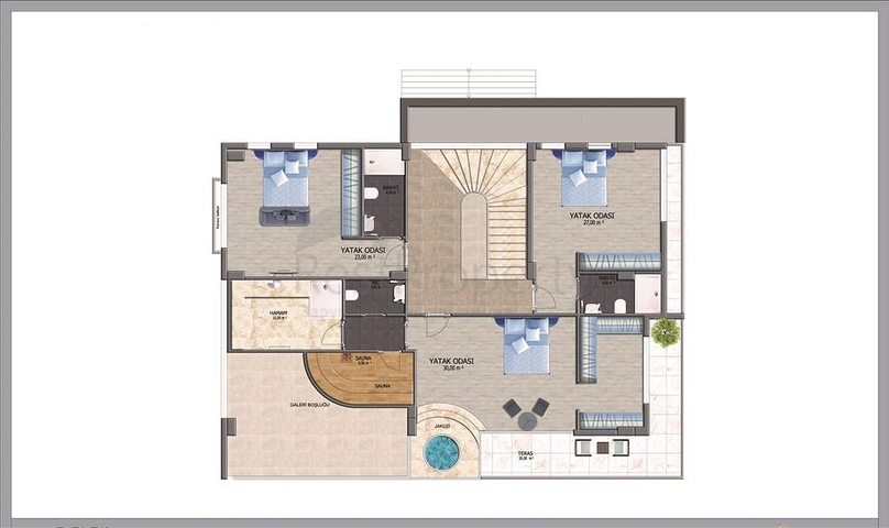 Роскошные отдельно стоящие виллы в районе Каргыджак