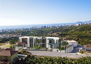 Роскошные отдельно стоящие виллы в районе Каргыджак