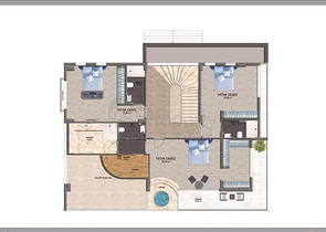 Роскошные отдельно стоящие виллы в районе Каргыджак