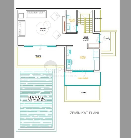 Вилла 4+1 с собственным бассейном в Белеке 