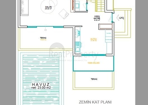 Вилла 4+1 с собственным бассейном в Белеке 