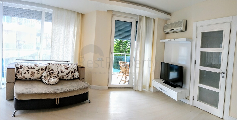 Квартира 1+1 с мебелью в Лимане Коньяалты 800 м до моря