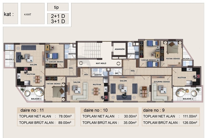 Дуплекс в новом комплексе в центре Алании