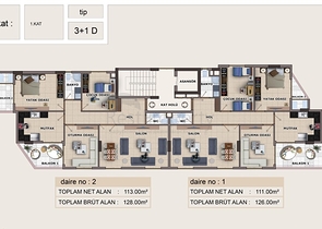 Дуплекс в новом комплексе в центре Алании