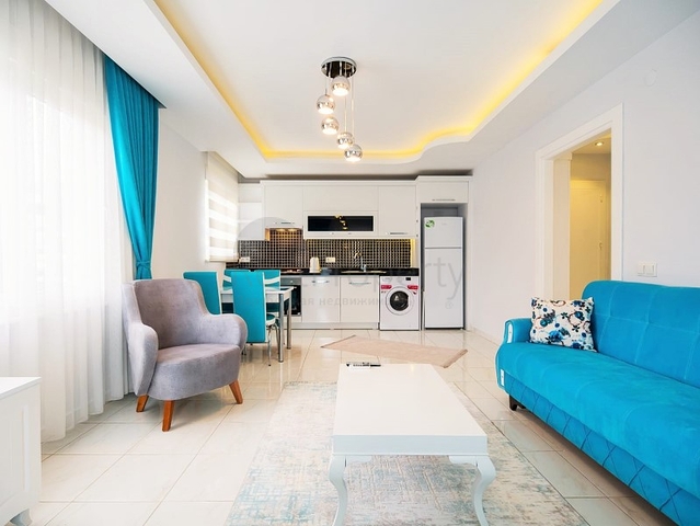 Меблированная квартира планировка 1+1 в Махмутларе