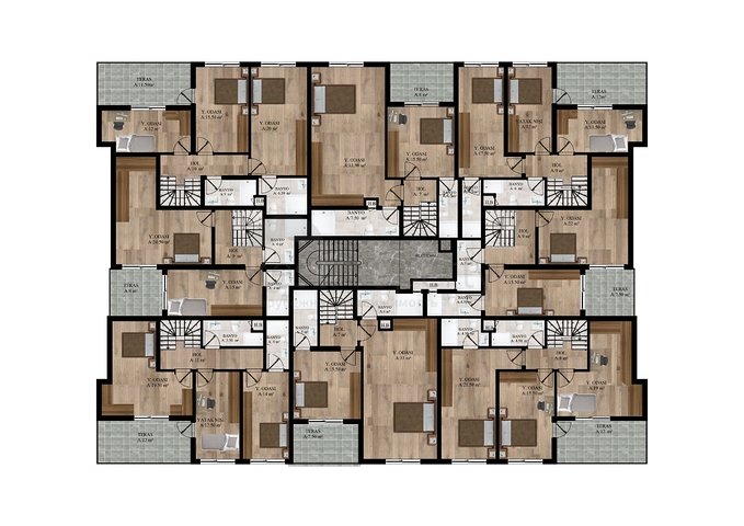 Проект на завершении строительства в районе Коньяалты Анталья