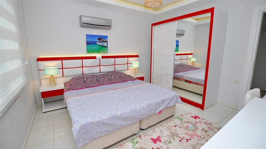 Меблированная квартира планировки 1+1 в районе Махмутлар