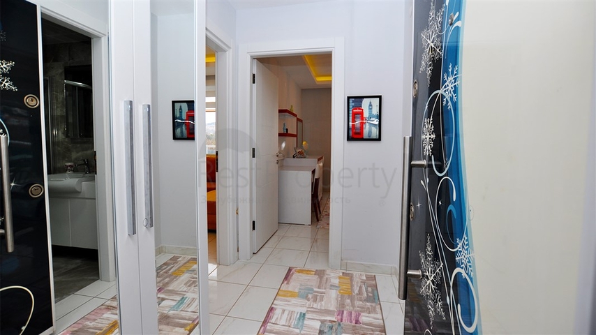 Меблированная квартира планировки 1+1 в районе Махмутлар