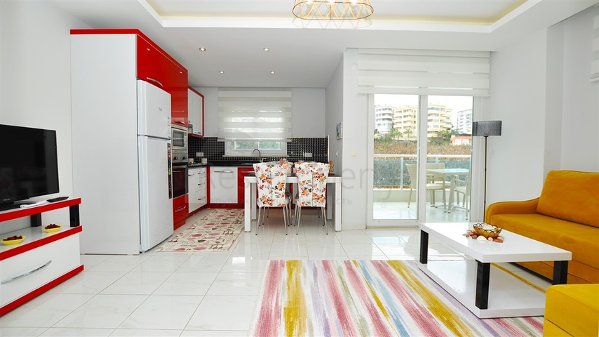 Меблированная квартира планировки 1+1 в районе Махмутлар