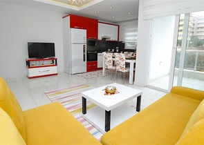 Меблированная квартира планировки 1+1 в районе Махмутлар