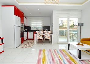 Меблированная квартира планировки 1+1 в районе Махмутлар