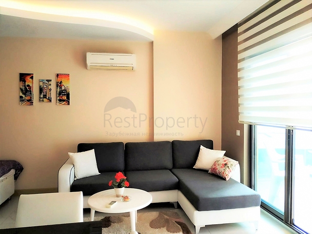 Квартира студия в современном комплексе в центре Алании