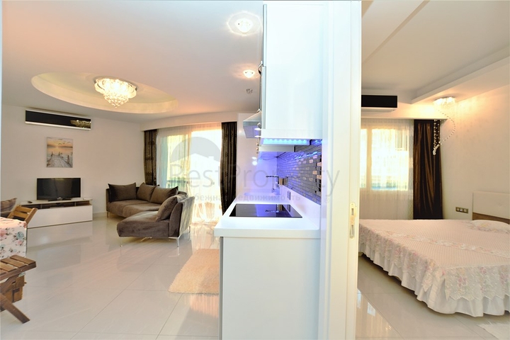 Меблированная квартира планировки 1+1 в районе Махмутлар