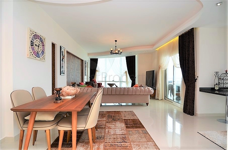 Меблированная квартира с видом на море в Махмутларе