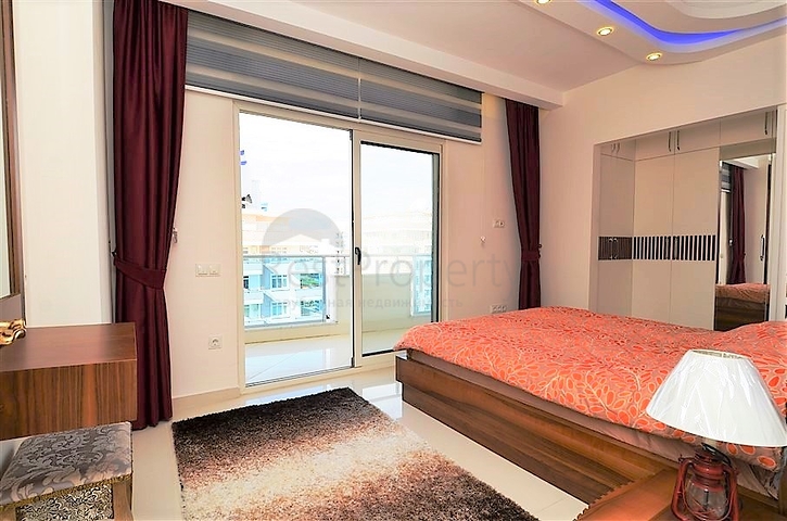 Меблированная квартира с видом на море в Махмутларе