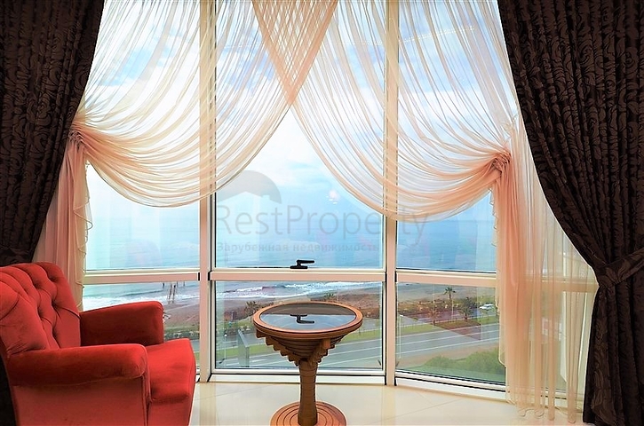 Меблированная квартира с видом на море в Махмутларе