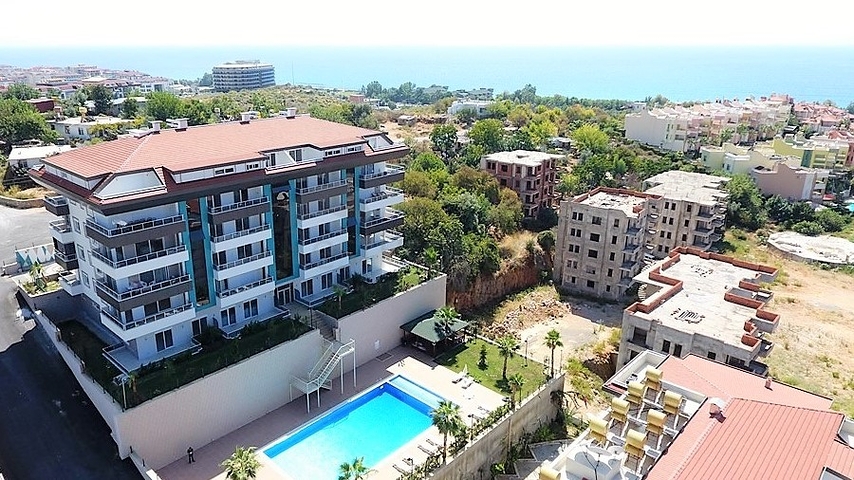 Квартира планировки 1+1 с видом на море в Кестеле