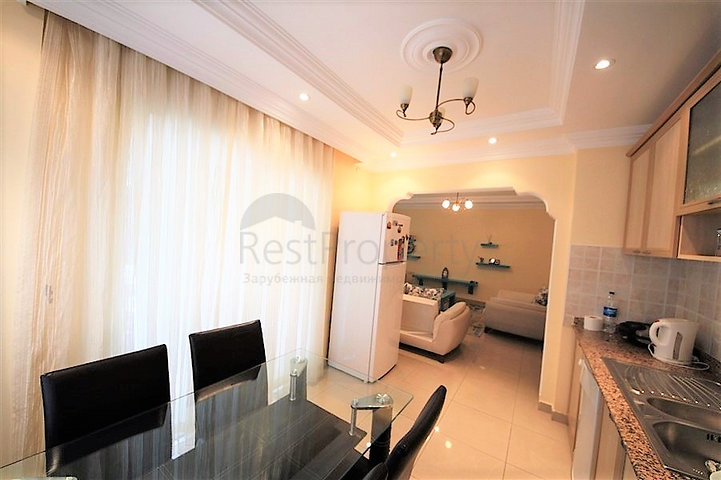 Квартира с двумя спальными комнатами в центре района Оба