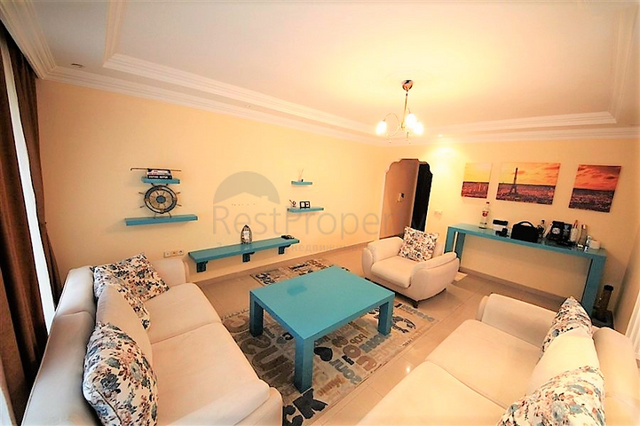 Квартира с двумя спальными комнатами в центре района Оба