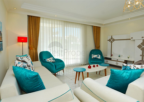 Трехкомнатная квартира с мебелью в жилом комплексе района Оба