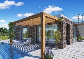 Вилла с тремя спальнями с видом на море на Северном Кипре