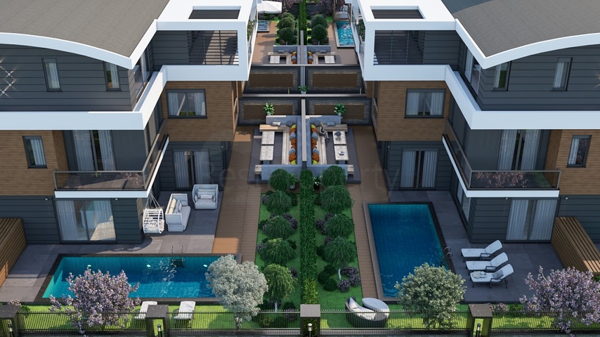 Проект вилл 7+1 в Коньяалты Анталья