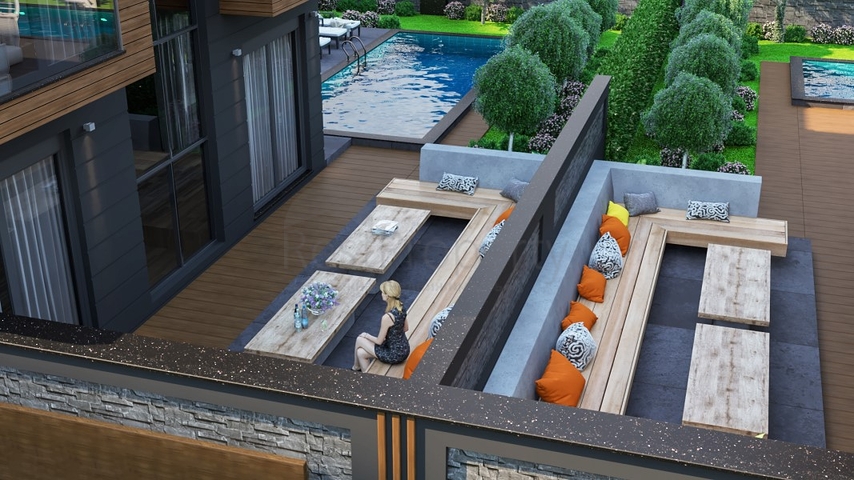 Проект вилл 7+1 в Коньяалты Анталья