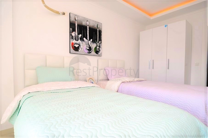 Меблированная квартира с двумя спальнями в центре Алании