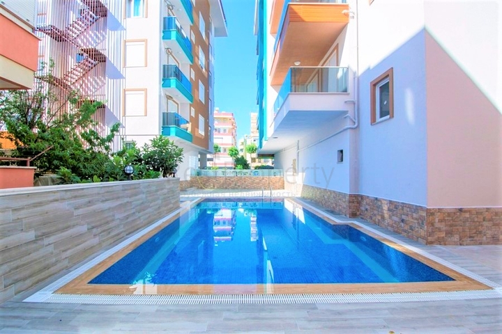 Меблированная квартира с двумя спальнями в центре Алании