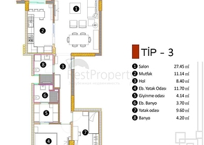 Качественный проект в районе Гебизли Муратпаша Анталья
