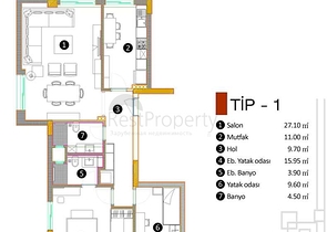Качественный проект в районе Гебизли Муратпаша Анталья