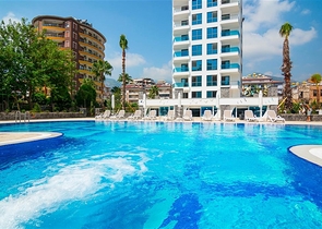 Квартира с одной спальней в элитном комплексе в центре Алании