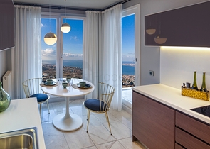 Апартаменты с видом на море рядом с транспортным узлом