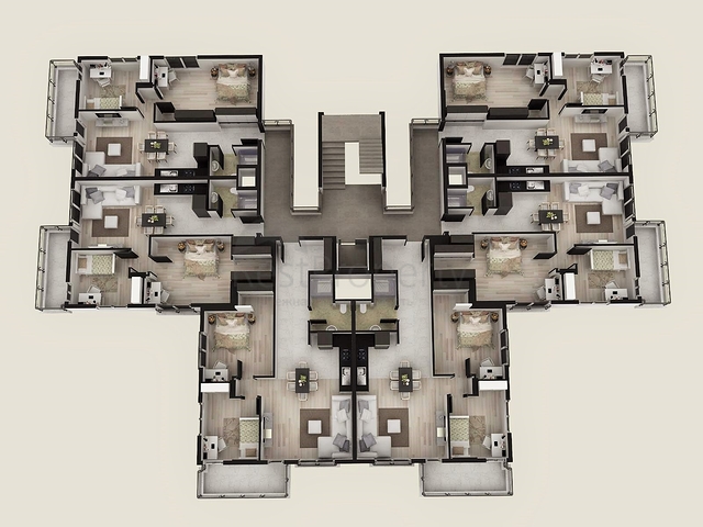 Готовый проект у подножья Торосских гор в Коньяалты Анталии