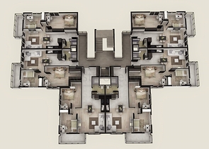 Готовый проект у подножья Торосских гор в Коньяалты Анталии